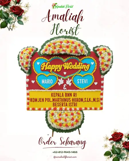 Papan Bunga Pernikahan Brang Rea